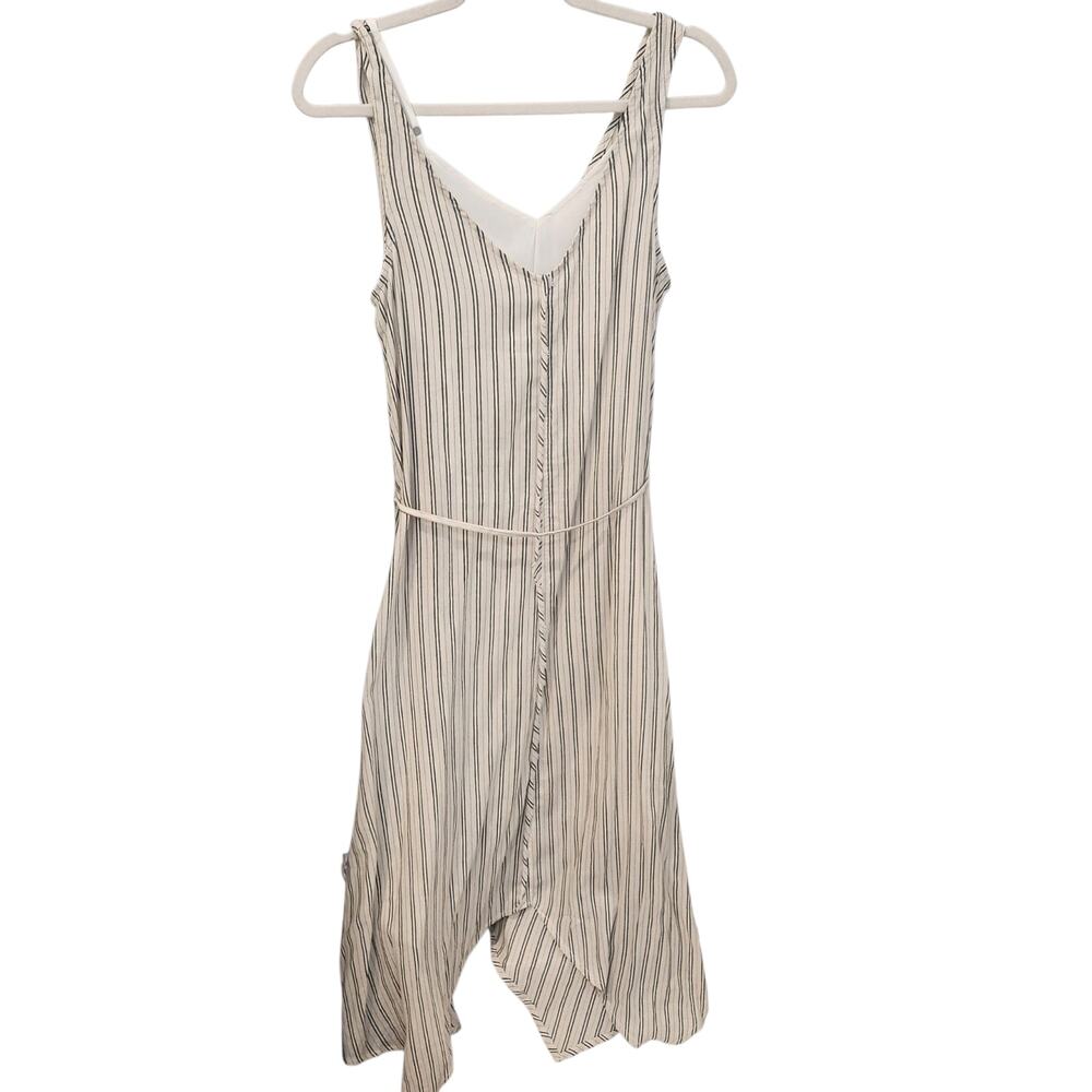 Splendid Tie Waist striped cream midi dress size small - Picture 7 of 7